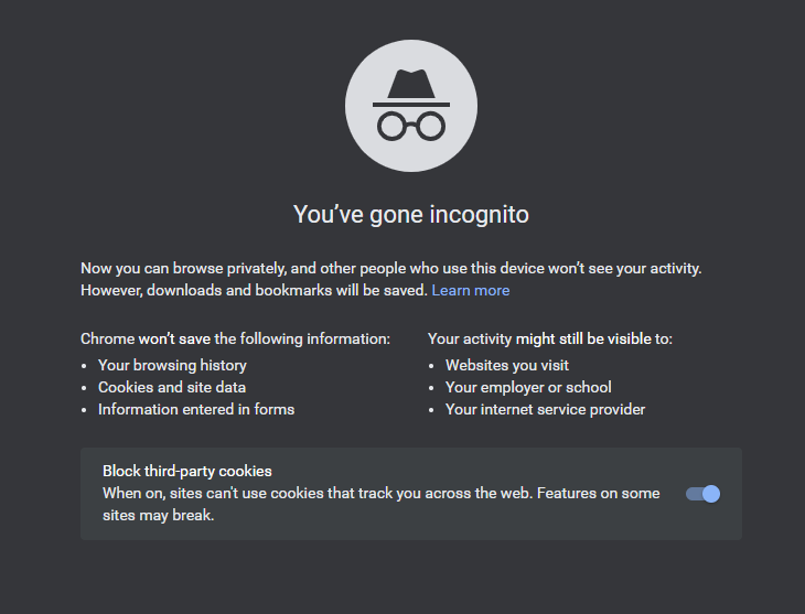 Google incognito
